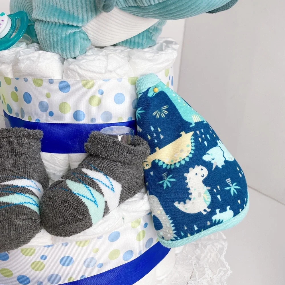 Dinosaur Diaper Cake, Baby shower gift